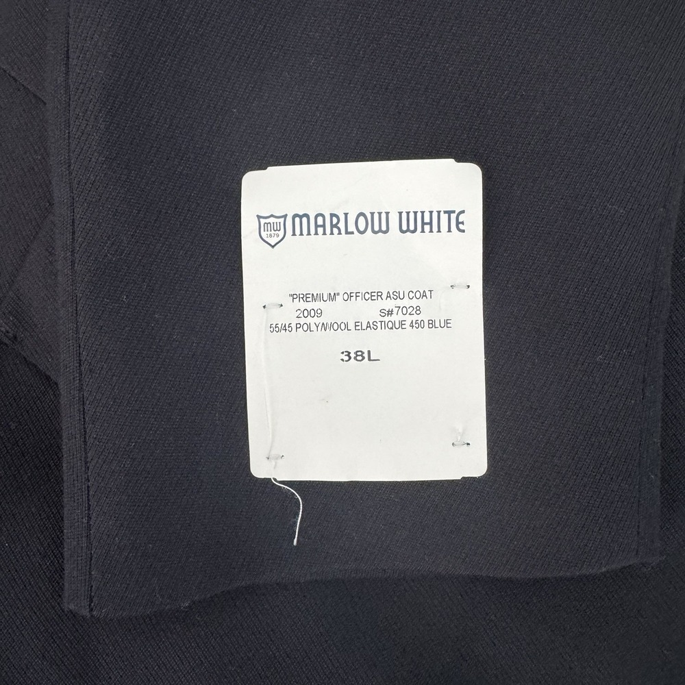 Marlow White Officer ASU Coat Men 38L Blue Army Uniform Dress Jacket Gold Button - Picture 4 of 15